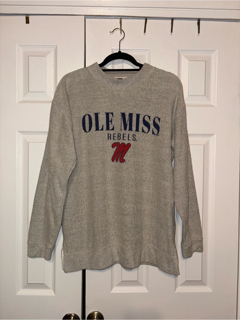 Ole Miss Gray Crewneck Sweater